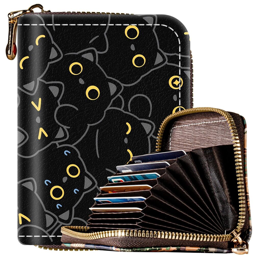 3197 Credit Card Holder , Cute Cat Lover RFID Credit Card Wallet